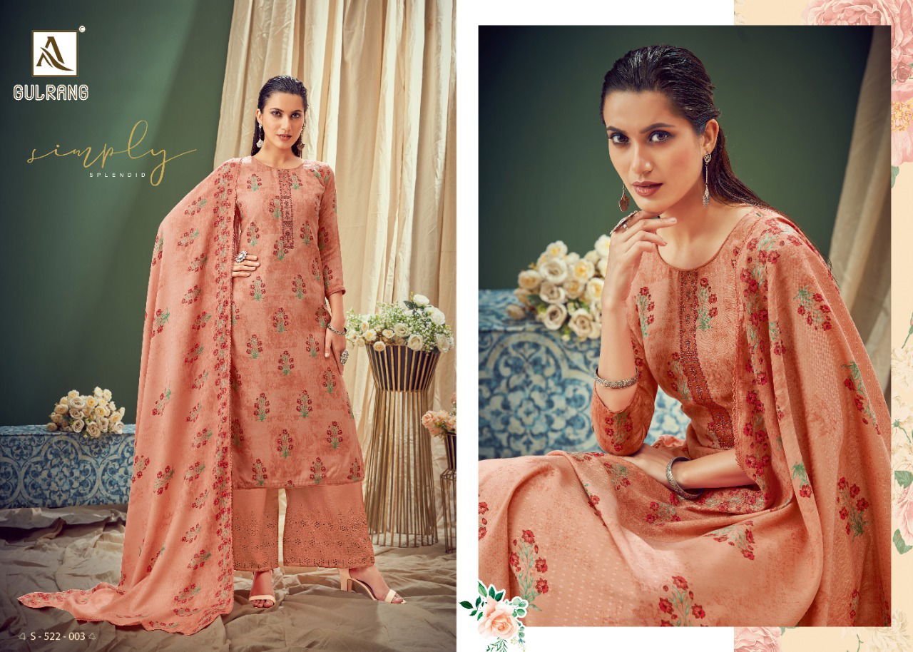 Alok Suit Gulrang Designer Casual Printed Plazzo Suit Collection at Wholesale Price